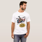 Rotor Ninja: Dynamic Comic Style Helicopter Pilot  T-shirt (Voorkant volledig)