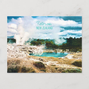 Rotorua hot springen Nieuw-Zeeland Briefkaart