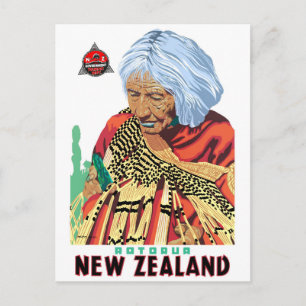 Rotorua Nieuw-Zeeland Oude Reisposter Gerestaureer Briefkaart