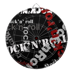 rots- en roltypografie dartbord
