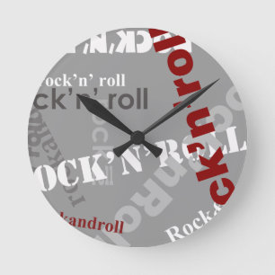 rots- en roltypografie ronde klok