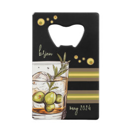 Rots Glas | Olijven | Jongens Avond Uit Kredietkaart Flessenopener