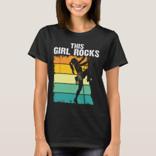 Rots klimmen, Dit meisje rockt, Boulderen, Berg T-shirt