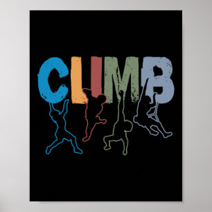 Rots klimmen grappige Bouldering enthousiastelinge Poster