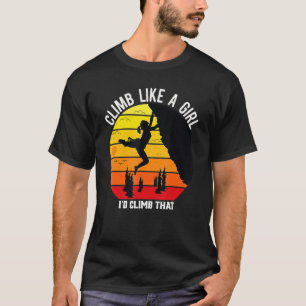 Rots klimmen Vrouwen Boulder T-shirt Klim als een