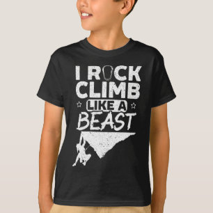 Rots klimmende meisjes Boulderaar Bergbeklimmer Wa T-shirt