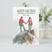 Rots klimmer bruiloft, Buiten bruiloft Save The Date (Staand voorkant)