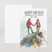 Rots klimmer bruiloft, Buiten bruiloft Save The Date (Voorkant / Achterkant)