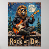 Rots op het dak: Lion's Midnight Blues Poster (Voorkant)