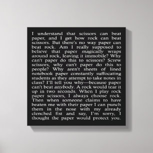 Rots, papier, schaar canvas afdruk