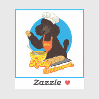 Rots Snickerpoedel Sticker