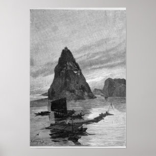 Rots van de Little Orphan op de Yangtze rivier Poster
