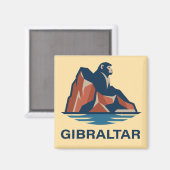 Rots van Gibraltar Magneet (Voorkant / Achterkant)