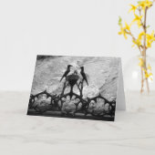 Rots van pijn, Jeruzalem, Israël - Zwart-wit kaart (Gele Bloem)