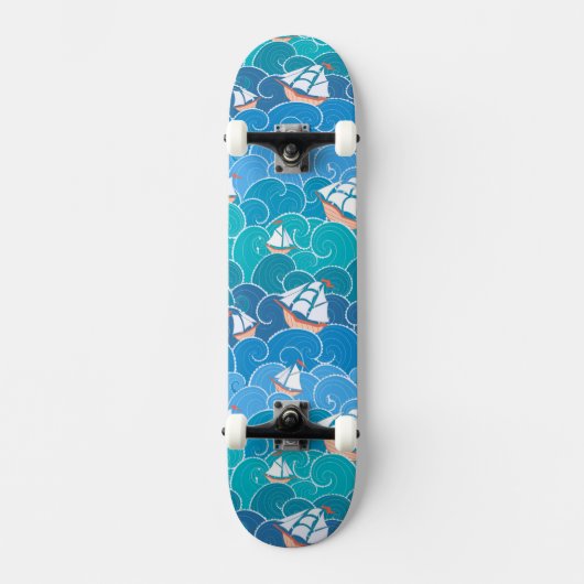 Rotsachtig Zee Patroon Skateboard (Voorkant)