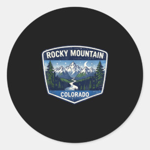 Rotsachtige berg colorado natuur wandelen avontuur ronde sticker