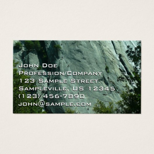 Rotsbeklimmers op El Capitan Visitekaartje (Voorkant)