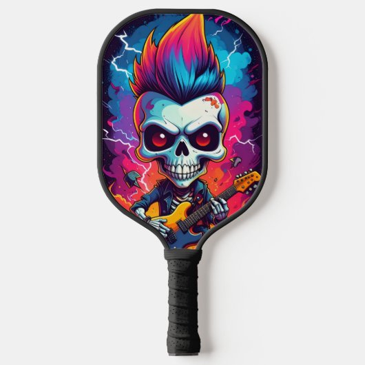 Rotschedel met Mohawk kapsel Pickleball Paddle (Voorkant)