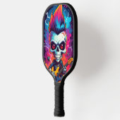Rotschedel met Mohawk kapsel Pickleball Paddle (Links)