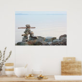 rotsen bij strand poster (Keuken)