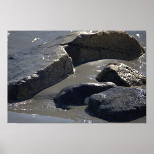Rotsen in de Oceaan Poster
