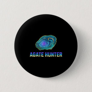 Rotsen jagen Rotsen verzamelaar Agate Geologie Aga Ronde Button 5,7 Cm