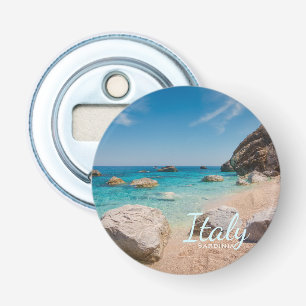 Rotsen op het strand Cala Mariolu op Sardinië, Ita Button Flesopener