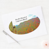 Rotsformatie Devil's Head boven Chimney Rock Ovale Sticker (Envelop)