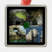 Rotsformaties en grotten in Alaska-collage Metalen Ornament (Voorkant)