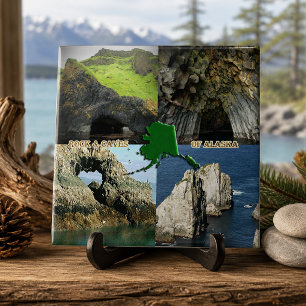 Rotsformaties en grotten in Alaska collage Tegeltje