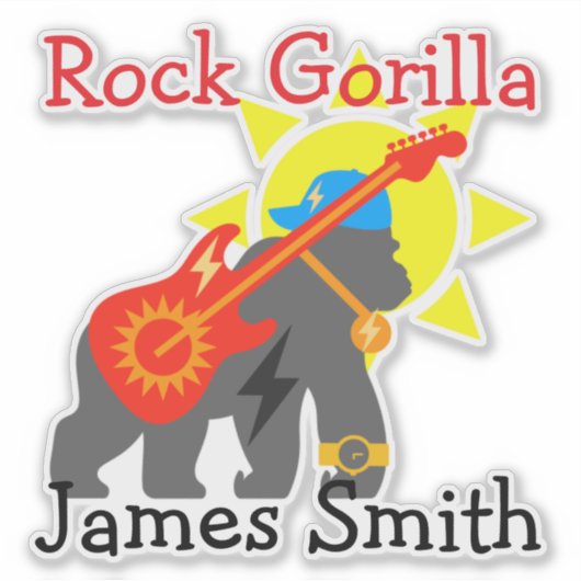 rotsgorilla sticker (Voorkant)