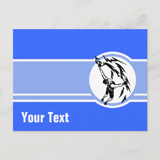 rotsklimmen; Blauw Briefkaart (Voorkant)