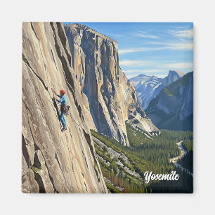 Rotsklimmen in Yosemite National Park Magneet
