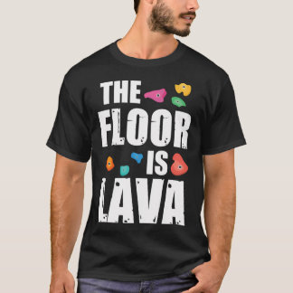 Rotsklimmen op de vloer is de lava Rock klim T-shirt