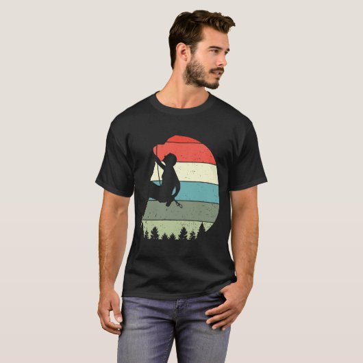 rotsklimmer van de rotsklimmer Bouldering Hiking T-shirt (Voorkant volledig)