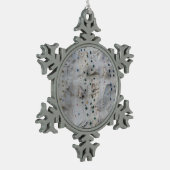 Rotsklimwand Tin Sneeuwvlok Ornament (Links)