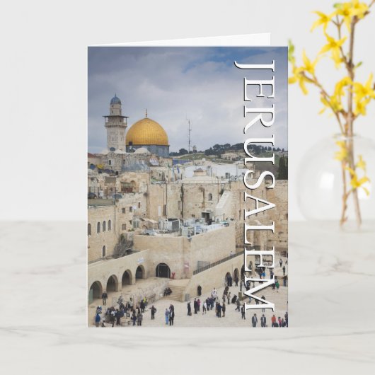 Rotskoepel | Westelijke Muur Plein | Verjaardag Kaart (Gele Bloem)