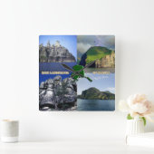 Rotslandschappen van Alaska Collage Vierkante Klok (Huis)