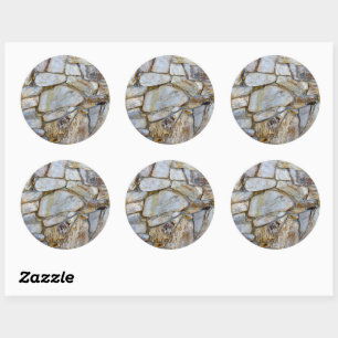Rotsmuur Textuur Natuurfotografie Ronde Sticker