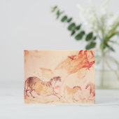 Rotsschildering van paarden, c.17000 v.Chr Briefkaart (Staand voorkant)