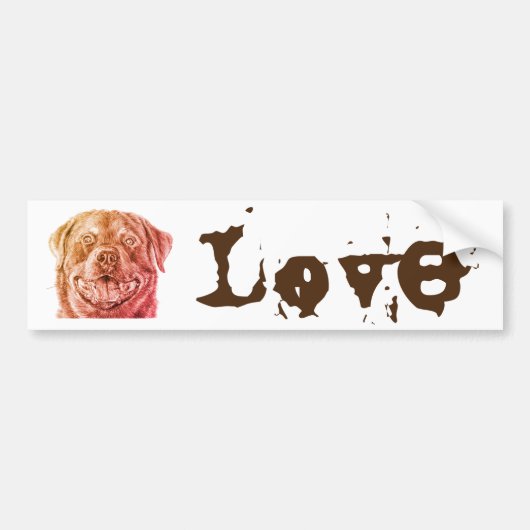 Rott Love Bumpersticker (Voorkant)