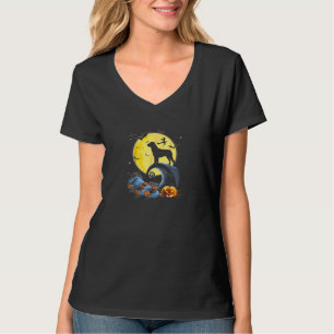 rotte hond en maan grappig halloween kostuum t-shirt