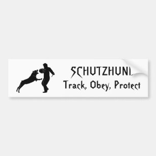 rotten, volgen, Obey, beschermen, SCHUTZHUND Bumpersticker