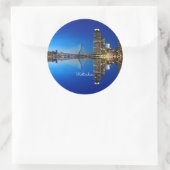 Rotterdam, Landschapsfoto Ronde Sticker (Tas)