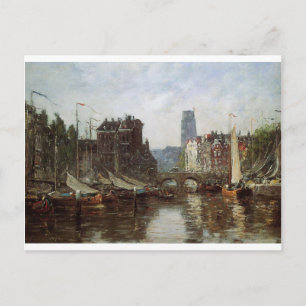 Rotterdam, Le Pont de BCourby Eugene Boudin Briefkaart