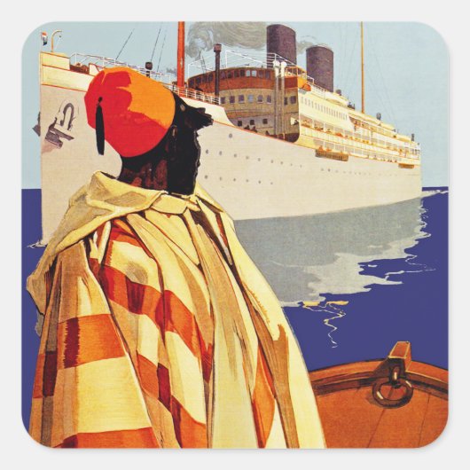 Rotterdam Lloyd Vierkante Sticker (Voorkant)