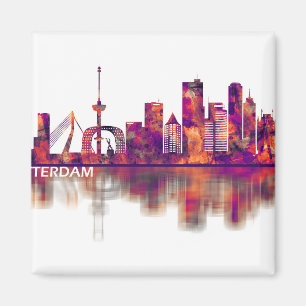 Rotterdam Nederland Skyline Magneet