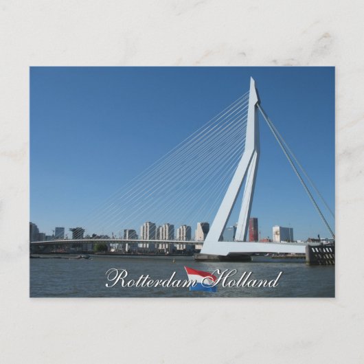 Rotterdam Skyline en Bridge Holland Briefkaart (Voorkant)