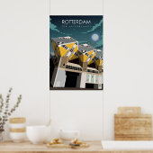 Rotterdam Vintage Minimal Dutch Travel Poster (Cuisine)