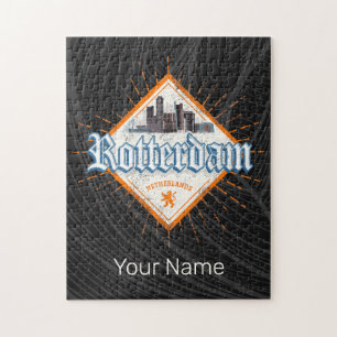 Rotterdamse stad Nederland Skyline Nederlandse Vin Legpuzzel